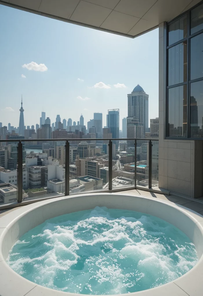 Compact Balcony Jacuzzi Idea