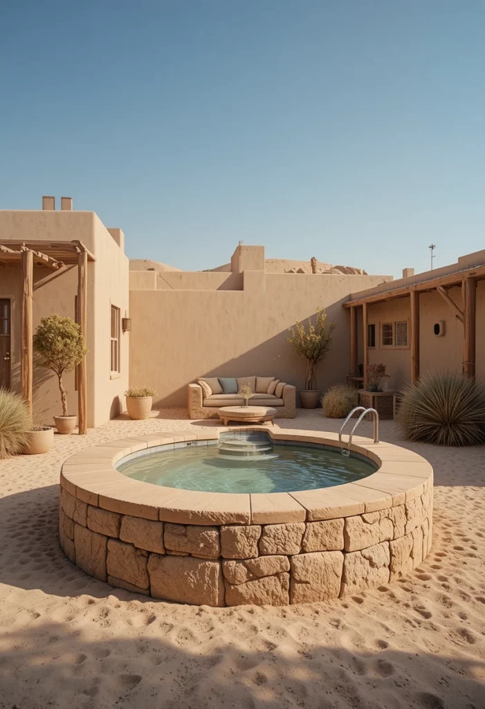 Desert Style Outdoor Jacuzzi Design