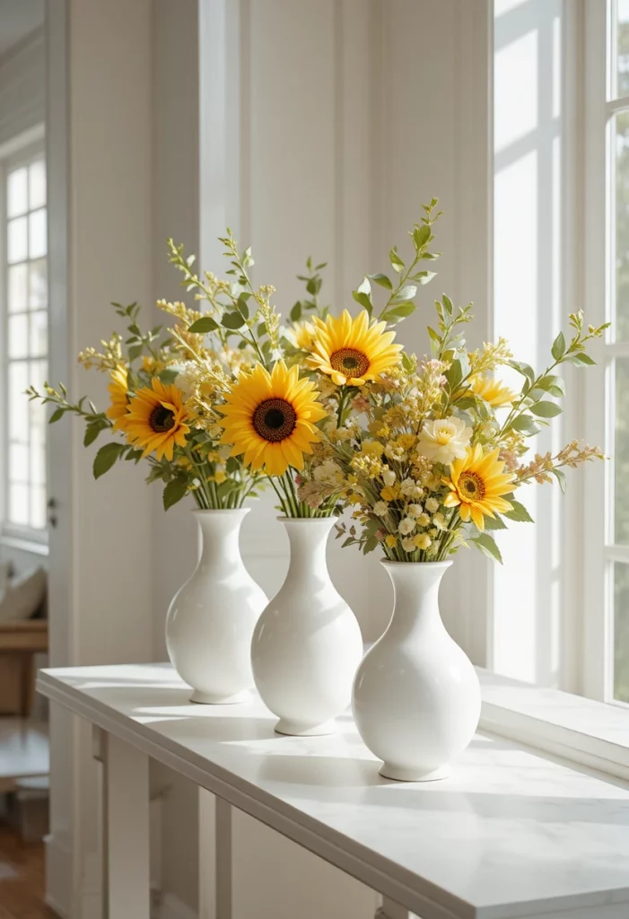 Display Fresh or Dried Flowers in Simple Vases