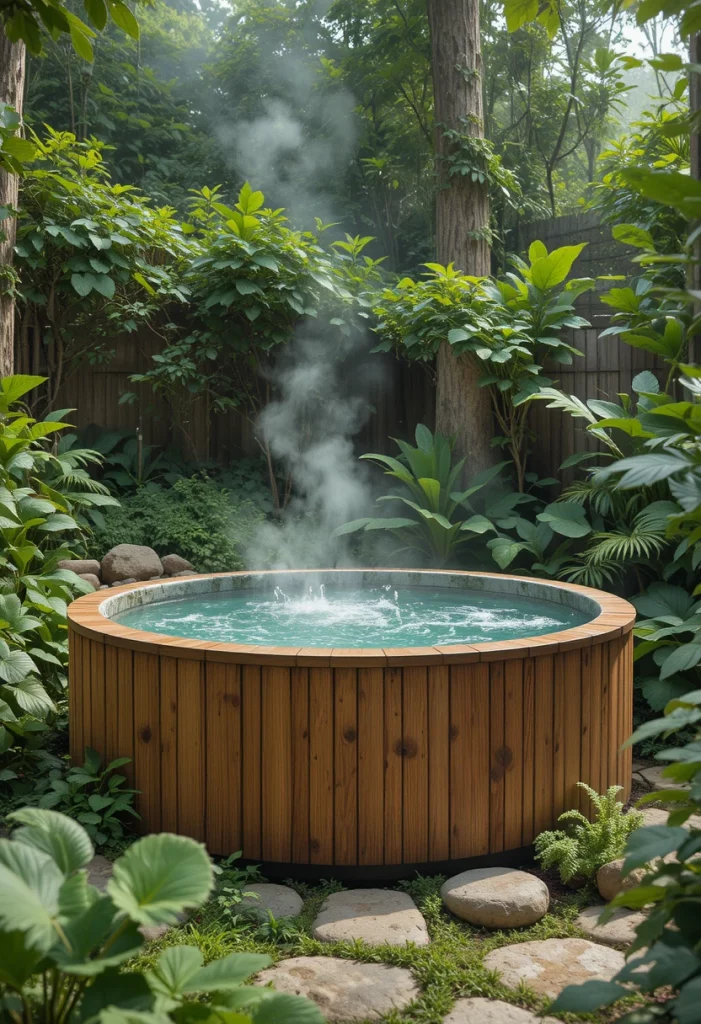 Eco-Friendly Natural Jacuzzi Setup