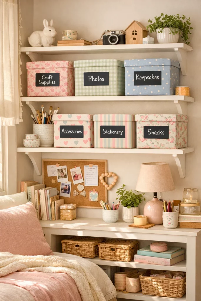 Fabric-Covered Storage Boxes
