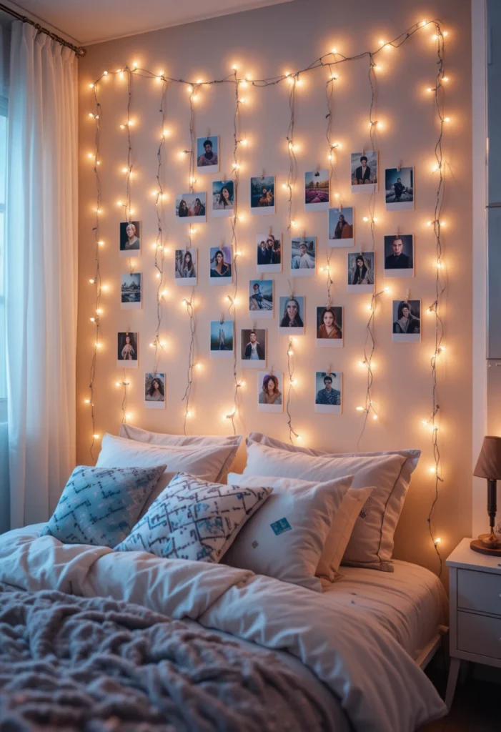Fairy Light Photo Wall