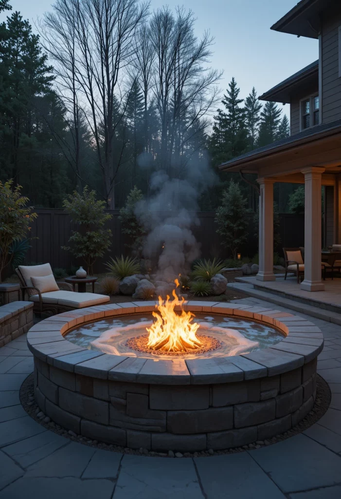 Fire Pit & Jacuzzi Combo Design