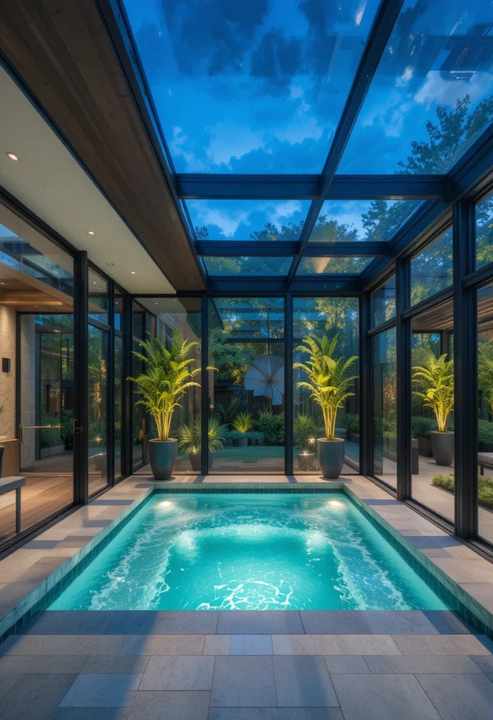 Glass Enclosed Outdoor Jacuzzi