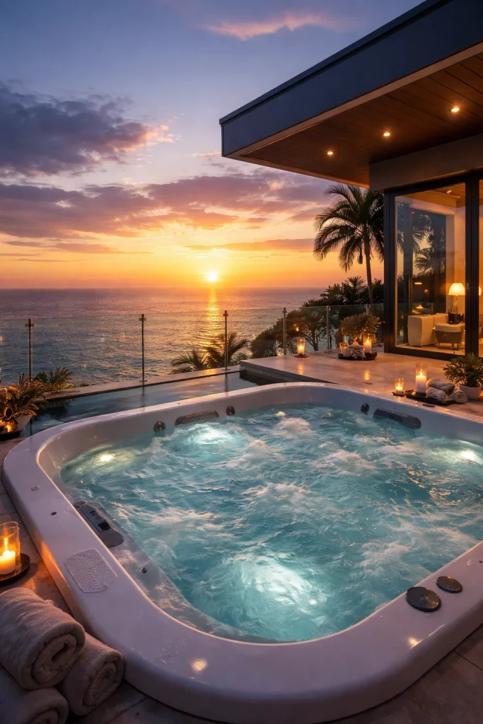 Luxury Infinity Edge Jacuzzi Design