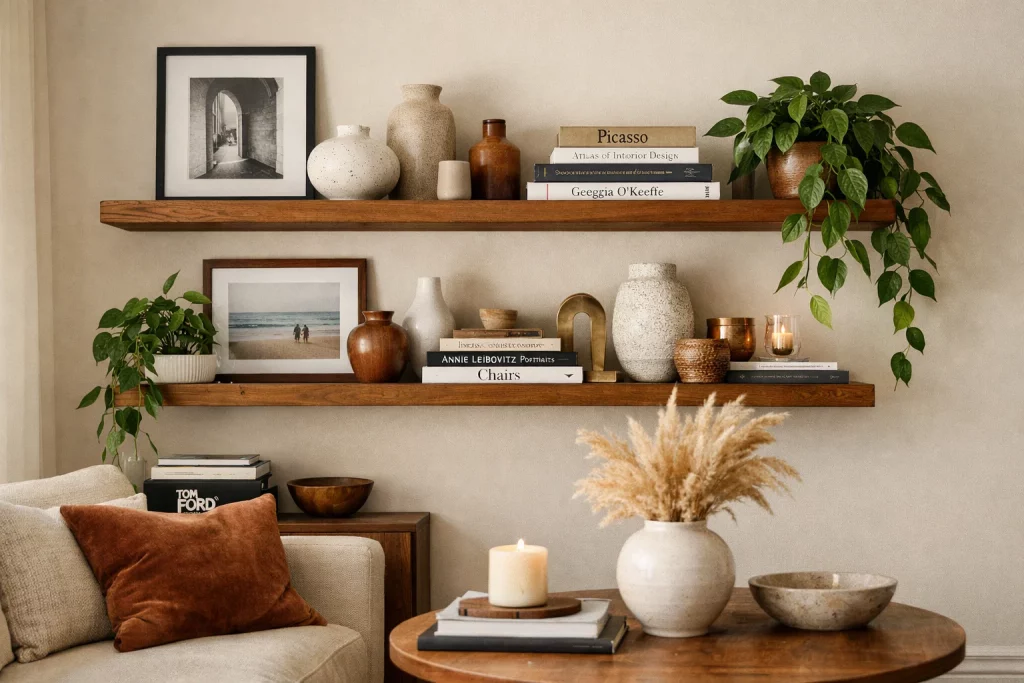Open Shelving as Decor Display