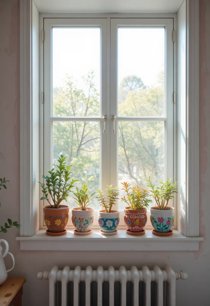 Painted Terra Cotta Pot Planters