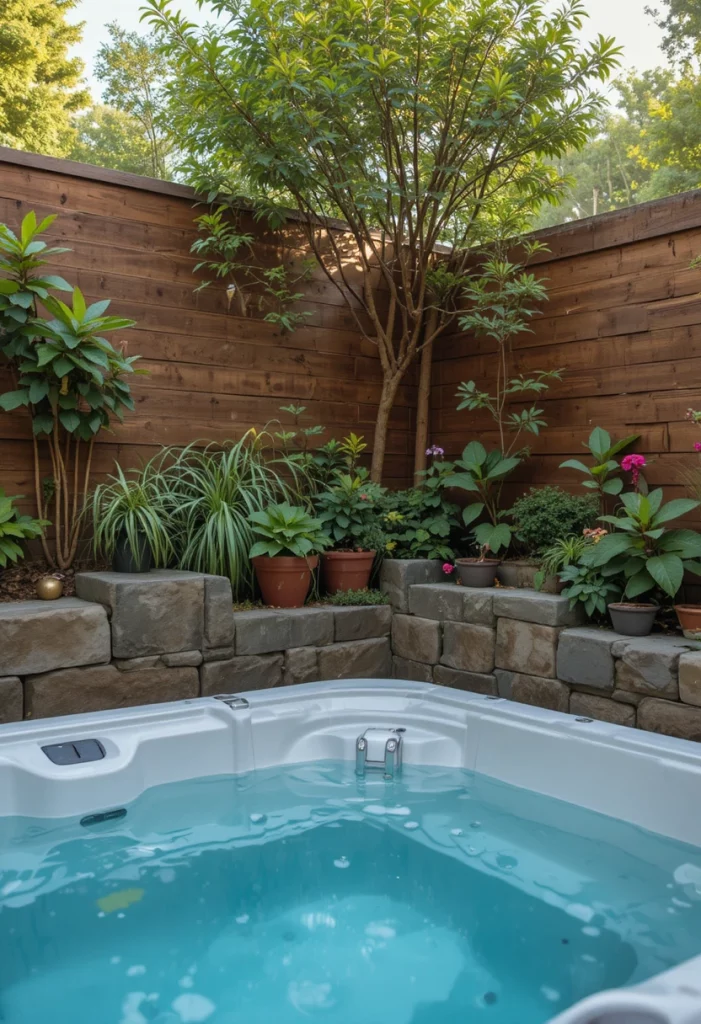 Privacy Wall Jacuzzi Design