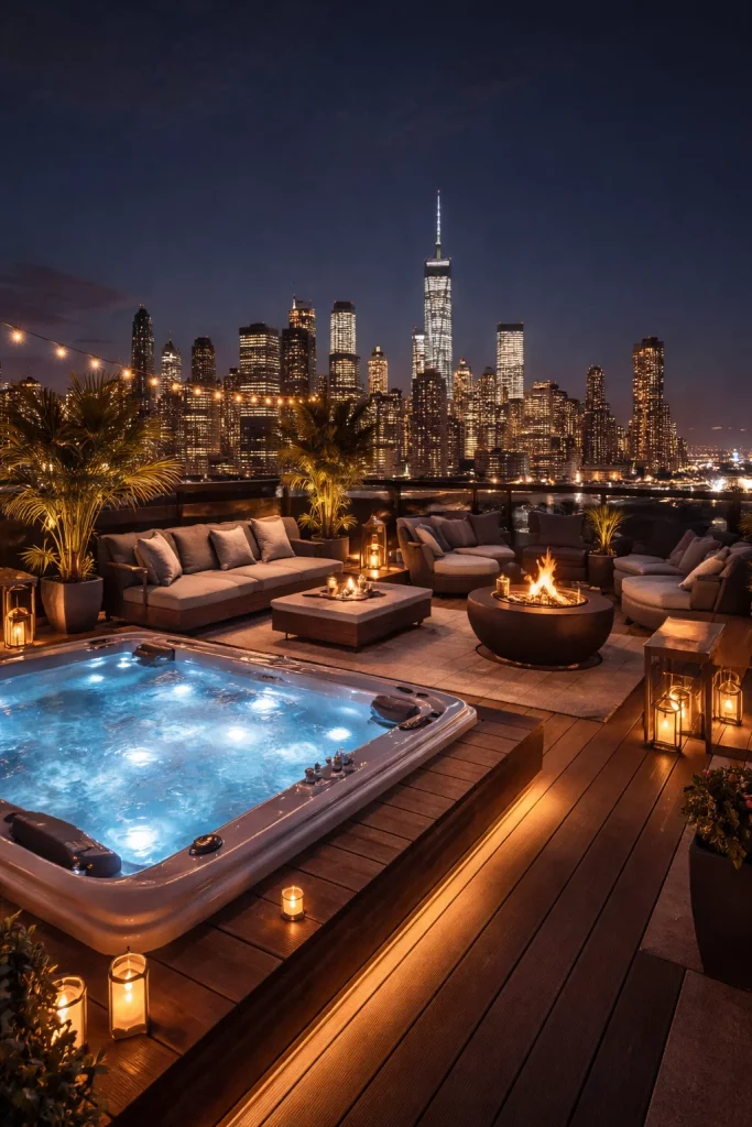Rooftop Outdoor Jacuzzi Design
