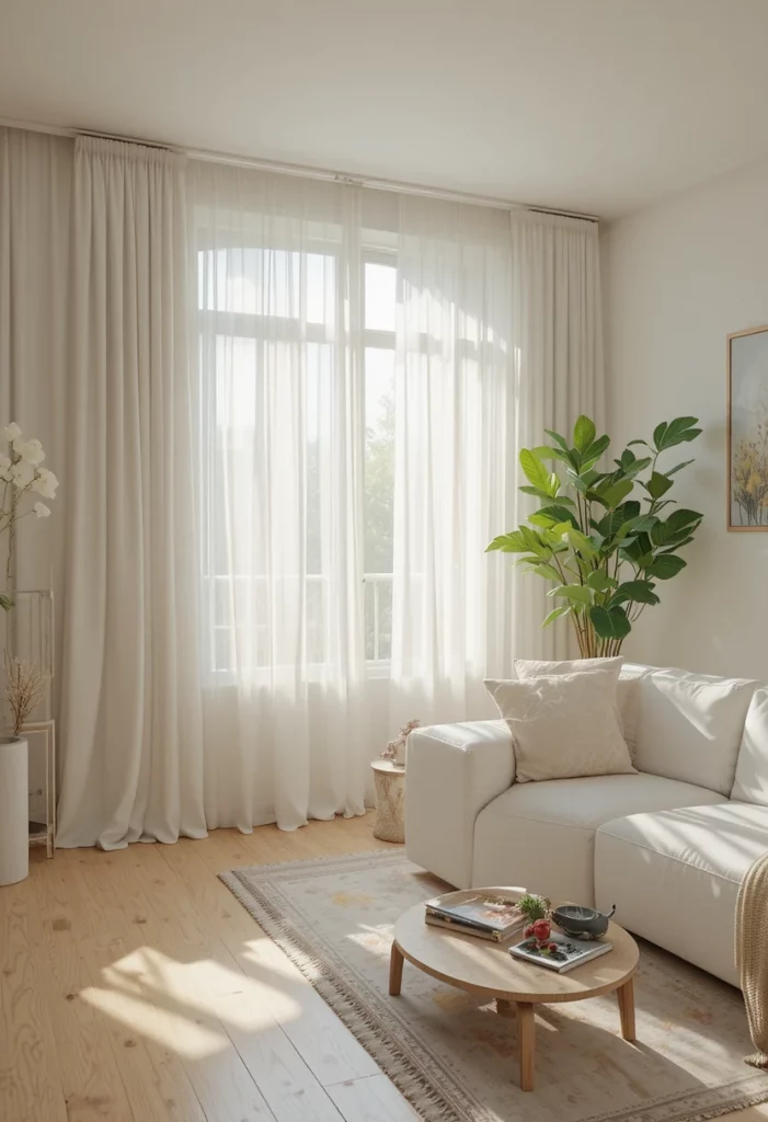 Switch to Sheer White Curtains
