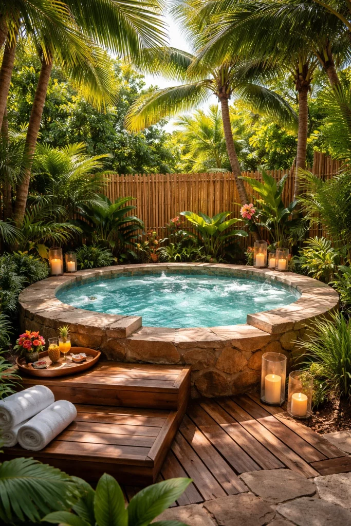 Tropical Garden Jacuzzi Retreat