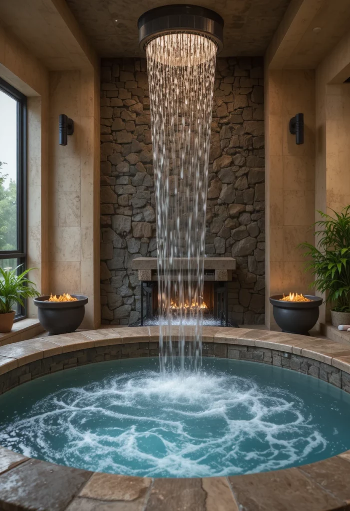 Waterfall Feature Jacuzzi Design