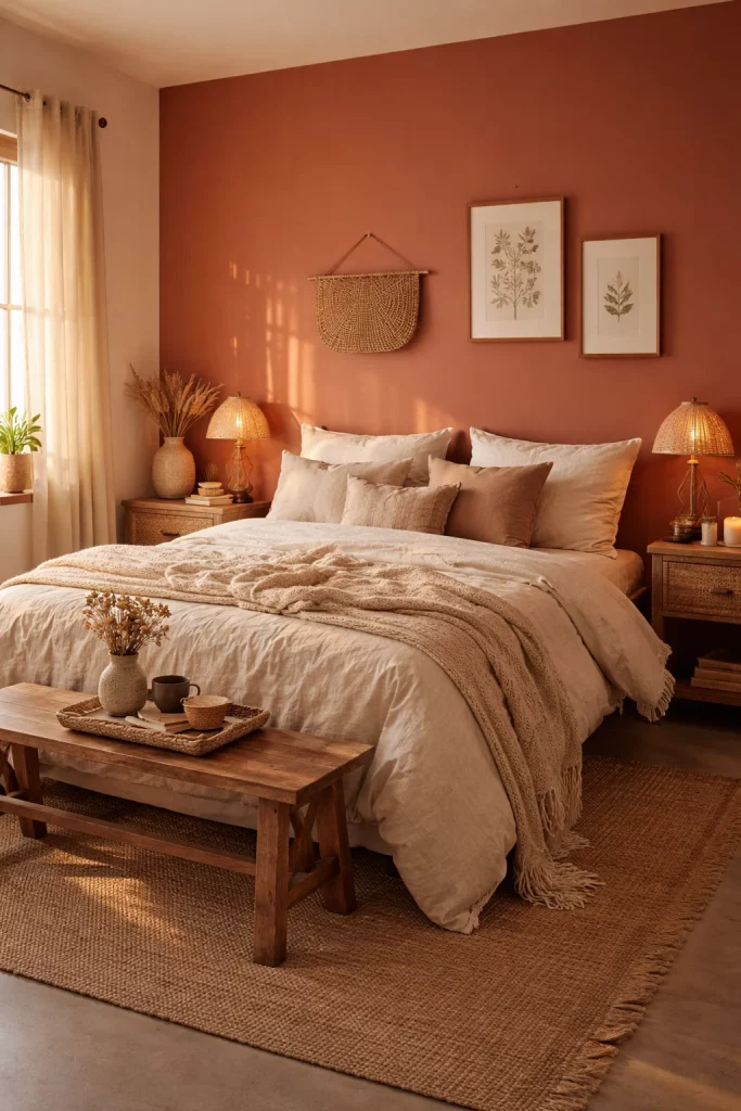 Choose Warm Terracotta or Warm Beige Paint for Earthy Walls