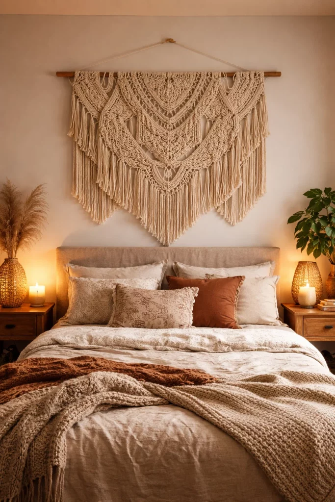 Hang a Macramé or Woven Wall Hanging as Earthy Art